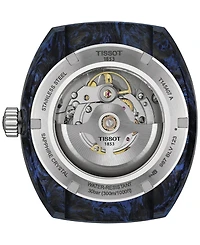 Tissot Men's Swiss Automatic Sideral S Perforated Rubber Strap Watch 41mm
