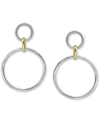 Giani Bernini Polished Interlocking Circle Drop Earrings in Sterling Silver & 18k Gold-Plate, Created for Macy's