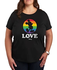 Hybrid Apparel Trendy Plus Disney Love Pride Graphic T-shirt