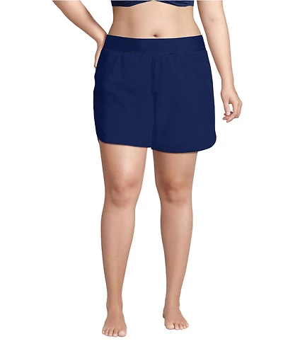 Lands' End Plus SunShade Upf 50 5" Board Shorts with Panty