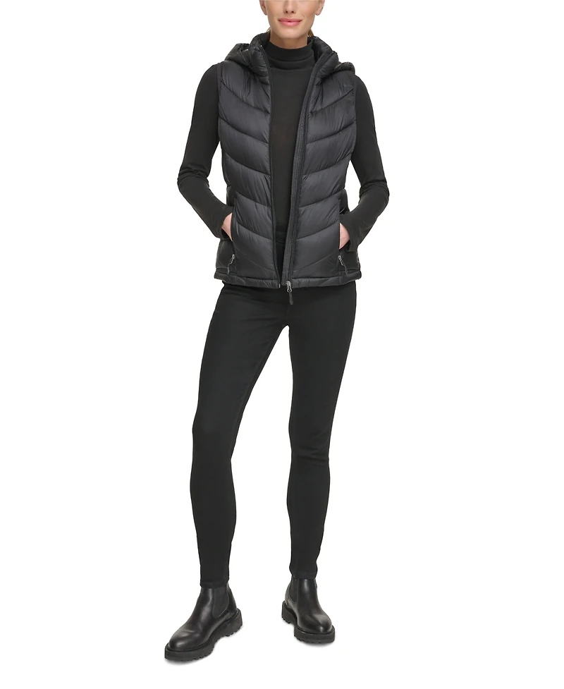 Charter Club Women's Packable Hooded Puffer Vest