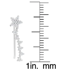Lab-grown White Sapphire Star Drop Earrings (3/8 ct. t.w.) in Sterling Silver