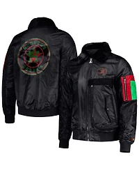 Men's Starter x Ty Mopkins Black Houston Astros Black History Month Satin Full-Zip Jacket