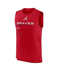 Men's Nike Red Atlanta Braves Exceed Performance Tank Top