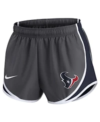 Women's Nike Charcoal Houston Texans Logo Performance Tempo Shorts