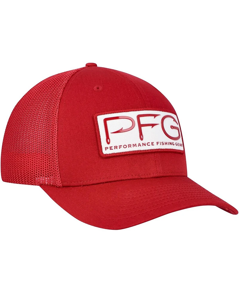 Men's Columbia Cardinal Arkansas Razorbacks Pfg Hooks Flex Hat