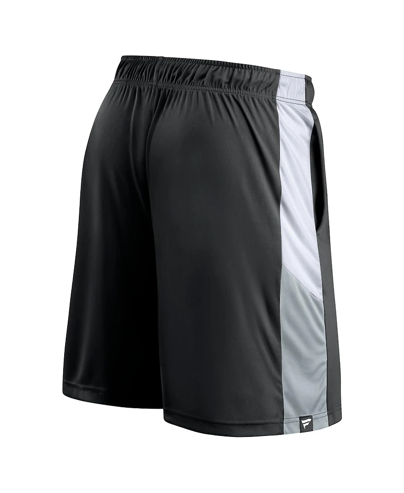 Men's Fanatics Black Las Vegas Raiders Prep Colorblock Shorts