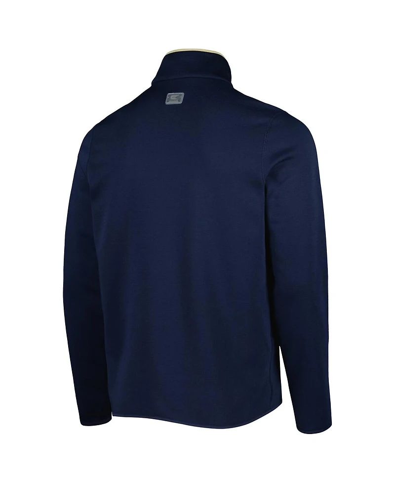 Men's Colosseum Navy Notre Dame Fighting Irish Rebound Quarter-Snap Jacket