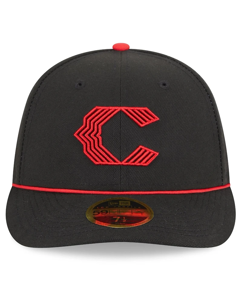 Men's New Era Black Cincinnati Reds 2023 City Connect Low Profile 59FIFTY Fitted Hat