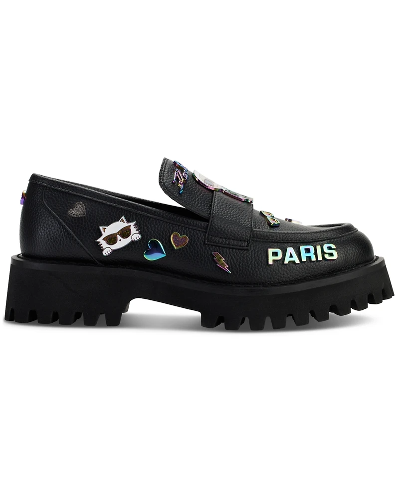 Karl Lagerfeld Paris Women's Gaston Embellished Slip-On Loafer Flats