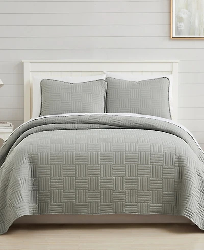 Southshore Fine Linens Grid 2-Pc. Quilt Set, Twin