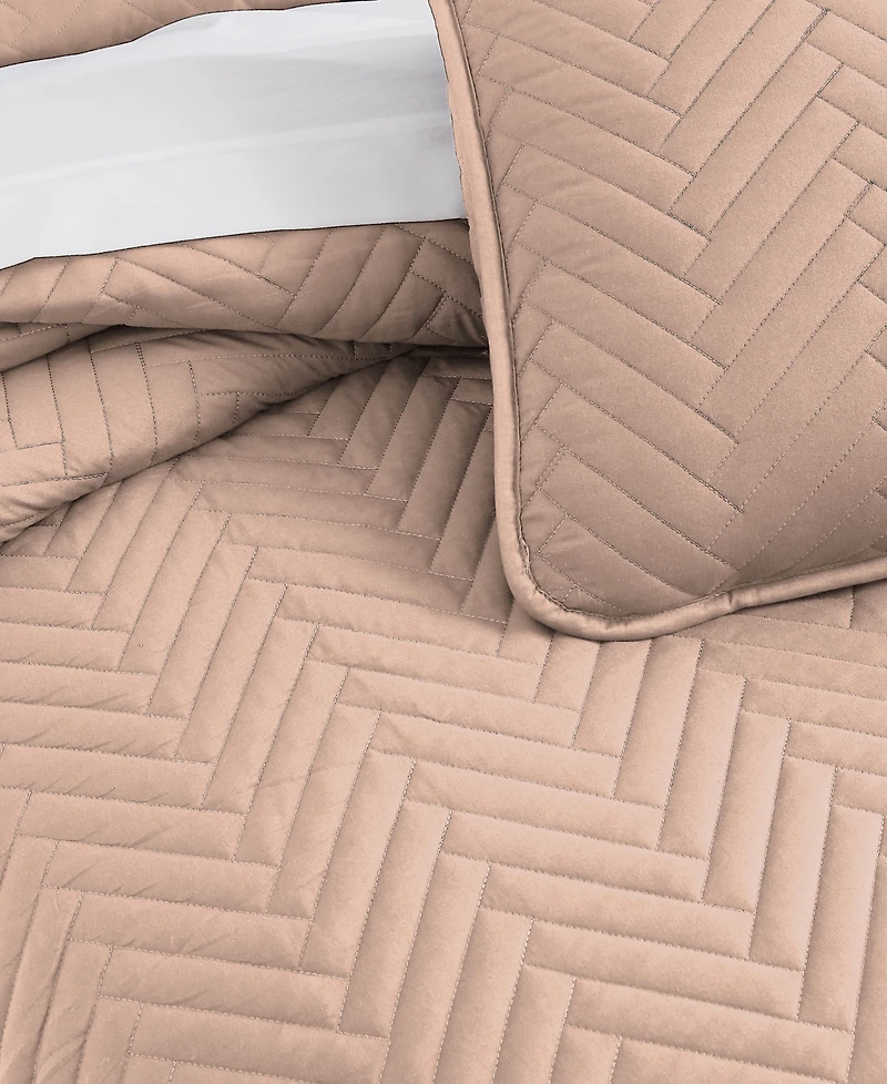 Southshore Fine Linens Solid Color Chevron -Pc. Quilt Set