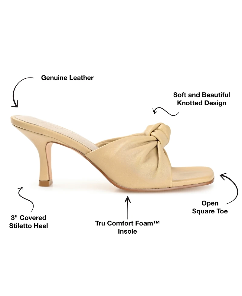 Journee Signature Women's Finlee Knotted Slip On Sandals