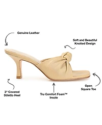 Journee Signature Women's Finlee Knotted Slip On Sandals