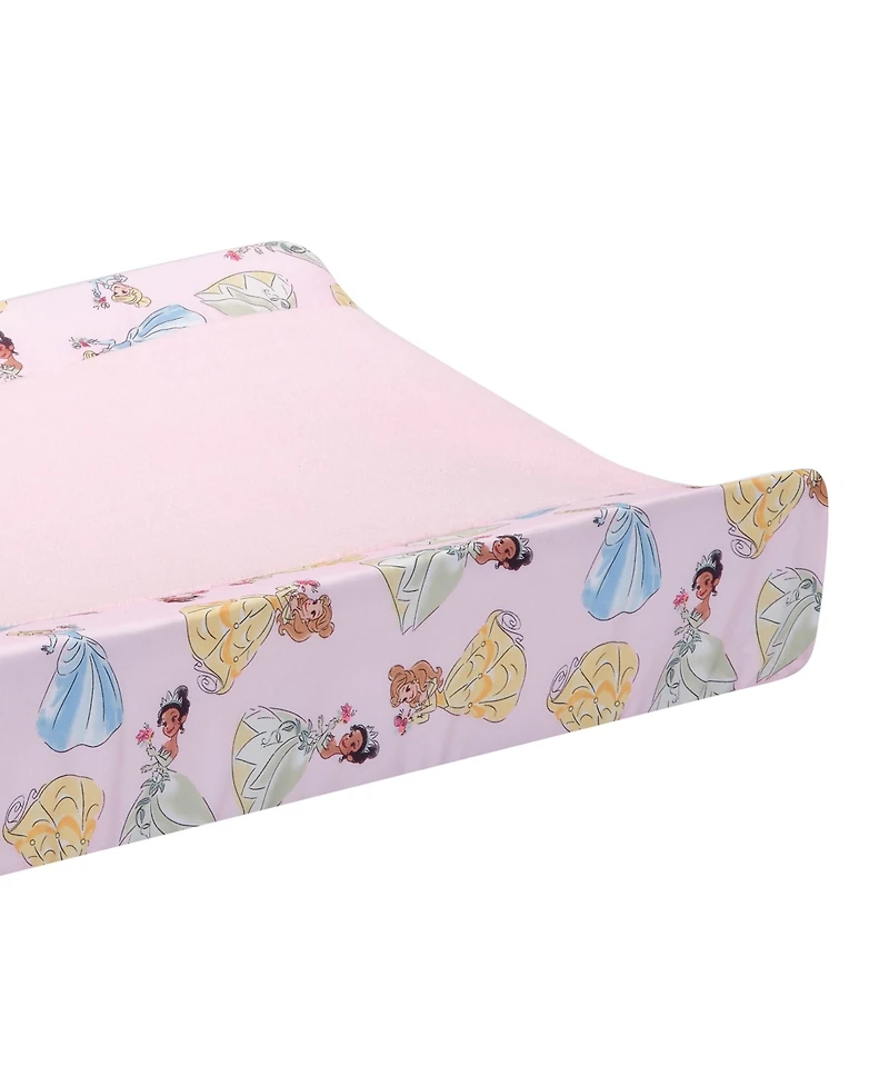 Lambs & Ivy Disney Princesses Changing Pad Cover - Cinderella, Belle & Tiana