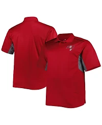 Men's Red Tampa Bay Buccaneers Big and Tall Team Color Polo Shirt