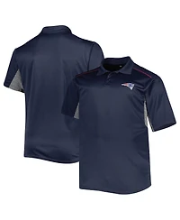 Men's Navy New England Patriots Big and Tall Team Color Polo Shirt