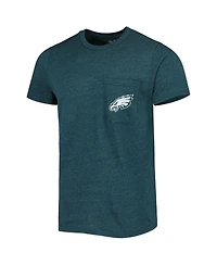 Men's Majestic Threads Midnight Green Philadelphia Eagles Tri-Blend Pocket T-shirt