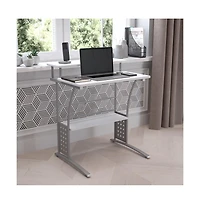 Emma+Oliver Computer Desk With Top And Lower Storage Shelves