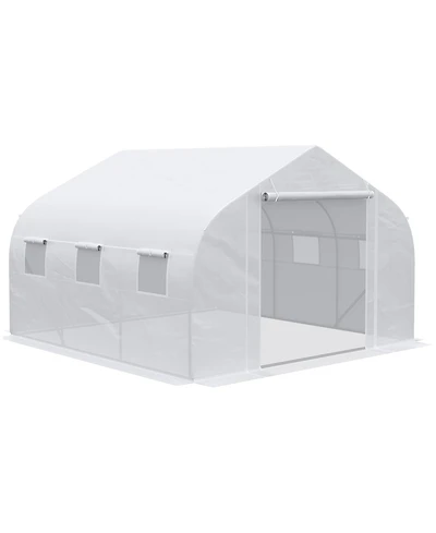 Outsunny 11.5' x 10' x 6.5' Outdoor Tunnel house, Mesh Windows,