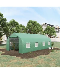 Outsunny 19.5'x10'x7' Outdoor house,Tunnel Walk-in House