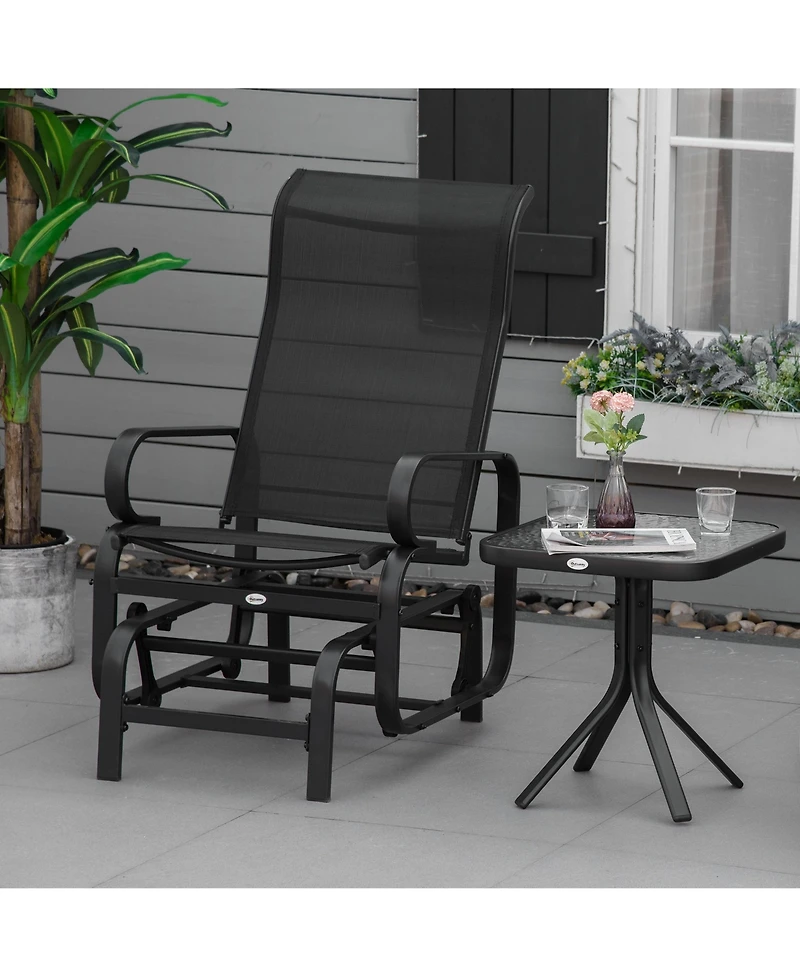 Outsunny Gliding Lounger Chair with Lightweight Construction