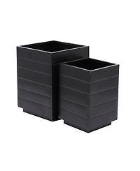 CosmoLiving Metal Indoor Outdoor Planter Set of 2