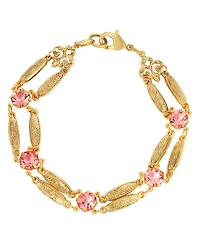 2028 Crystal Gold-Tone Link Bracelet