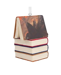Hallmark Christmas Ornament Harry Potter Stacked Books and Wand