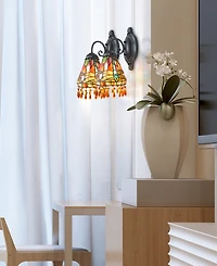 Dale Tiffany 2-Piece Dragonfly Beaded Wall Sconce Set