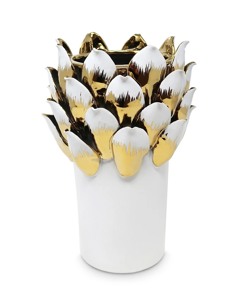 Vase with Petals, 10" H