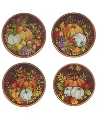 Certified International Harvest Blessings Set of 4 Dessert Plates, Service for 4
