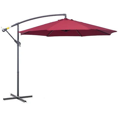 10' Cantilever Hanging Tilt Offset Patio Umbrella,