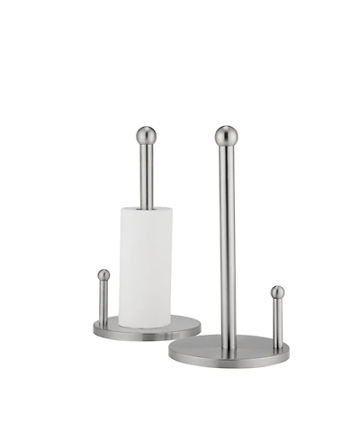 Set of 2 Stainless Steel Paper Towel Holders