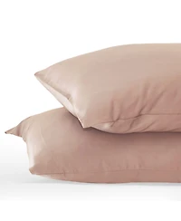 Cariloha Resort 2-Piece Sateen Pillowcase Set | Harbor Gray Standard Viscose Material Breathable and Cooling Pillowcases for Hot Sleepers