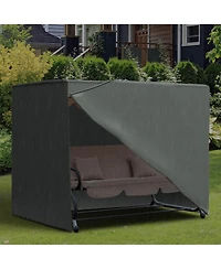 Outsunny 81" x 49" x 65" Outdoor Patio Hammock Porch Swing Cover,