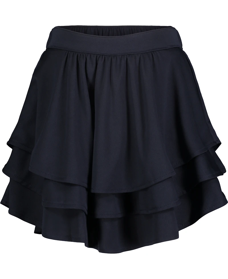 Nautica Big Girls Uniform Pindot Mesh Ruffle Scooter Skorts