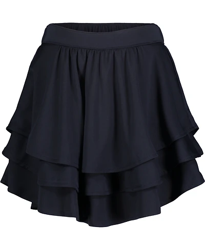 Nautica Big Girls Uniform Pindot Mesh Ruffle Scooter Skorts