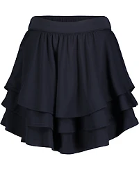 Nautica Big Girls Uniform Pindot Mesh Ruffle Scooter Skorts