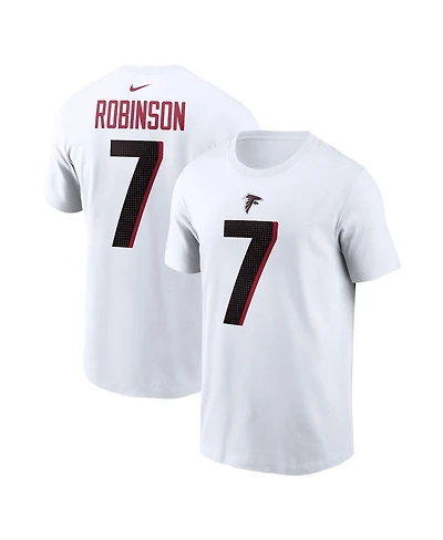 Men's Nike Bijan Robinson White Atlanta Falcons Player Name and Number T-shirt