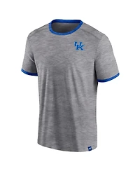 Men's Fanatics Heather Gray Kentucky Wildcats Classic Stack Ringer T-shirt