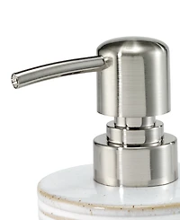 Avanti Drift Lines Textured Ribbed Ceramic Soap/Lotion Dispenser