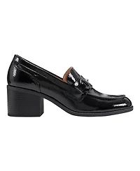 Bandolino Women's Mayble Block Heel Hardware Detail Loafers