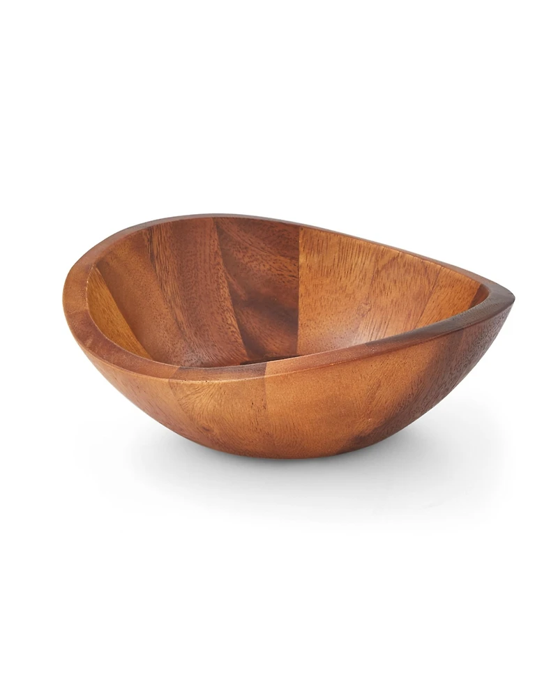 Nambe Braid Set of 4 Individual Wood 8" Salad Bowls