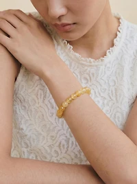 Manifest Collection | Abundance — Yellow Crystal Beaded Bracelet