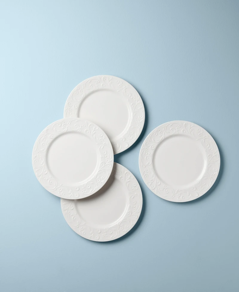 Lenox Opal Innocence Carved Dinner Plates, Set of 4