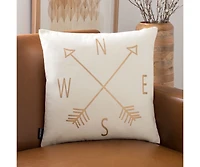 Safavieh Compass 18" x 18" Pillow