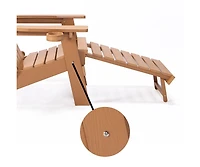 Streamdale Folding Adirondack Chair with Ottoman and Cupholder