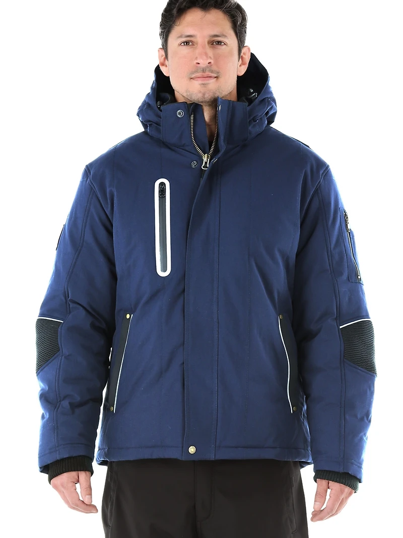 RefrigiWear Big & Tall 54 Gold Hooded Utility Jacket - Insulated, Waterproof, and Durable Workwear