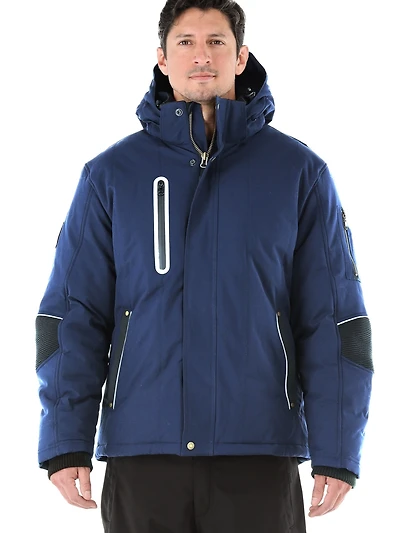 RefrigiWear Big & Tall 54 Gold Hooded Utility Jacket - Insulated, Waterproof, and Durable Workwear